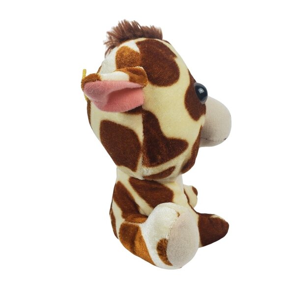 Classic Toy Company Giraffe Plush Yellow Brown Spotted Stuffed Animal Sitting - Picture 4 of 7